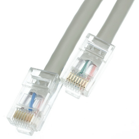 CableWholesale 10X8-12102 Cat6 Gray Ethernet Patch Cable, Bootless, 2 foot