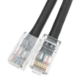 CableWholesale 10X8-12203 Cat6 Black Ethernet Patch Cable, Bootless, 3 foot