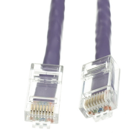 CableWholesale 10X8-14101 Cat6 Purple Ethernet Patch Cable, Bootless, 1 foot