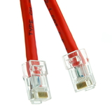 CableWholesale 10X8-17101 Cat6 Red Ethernet Patch Cable, Bootless, 1 foot