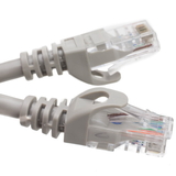 CableWholesale 10X8-22110 Cat6 Slim Finger Boot Ethernet Patch Cable, Gray, 10 foot