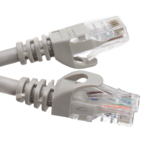 CableWholesale 10X8-22110 Cat6 Slim Finger Boot Ethernet Patch Cable, Gray, 10 foot