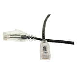 CableWholesale 10X8-82200.5 Cat6 Black Slim Ethernet Patch Cable, Snagless/Molded Boot, 6 inch