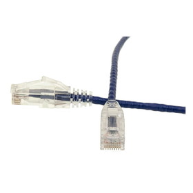 CableWholesale 10X8-84101 Cat6 Purple Slim Ethernet Patch Cable, Snagless/Molded Boot, 1 foot