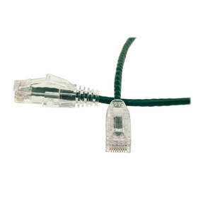 CableWholesale 10X8-85101 Cat6 Green Slim Ethernet Patch Cable, Snagless/Molded Boot, 1 foot