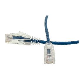 CableWholesale 10X8-86101 Cat6 Blue Slim Ethernet Patch Cable, Snagless/Molded Boot, 1 foot