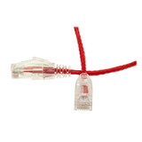 CableWholesale 10X8-87101 Cat6 Red Slim Ethernet Patch Cable, Snagless/Molded Boot, 1 foot