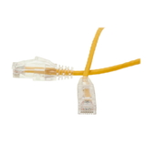 CableWholesale 10X8-88100.5 Cat6 Yellow Slim Ethernet Patch Cable, Snagless/Molded Boot, 6 inch