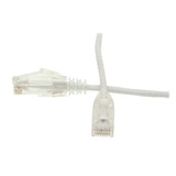 CableWholesale 10X8-89100.5 Cat6 White Slim Ethernet Patch Cable, Snagless/Molded Boot, 6 inch