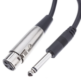 CableWholesale 10XR-015HD XLR Female to 1/4 Inch Mono Male Audio Cable, 100 foot