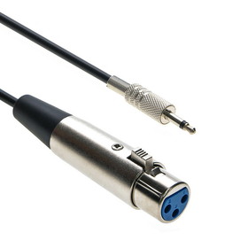 CableWholesale 10XR-02206 XLR Female to 3.5mm Mono Male Cable 6ft