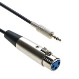 CableWholesale 10XR-03206 XLR Female to 3.5mm Stereo Male TRS(Balanced Audio) Cable 6ft