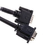 CableWholesale 11H1-20150 Plenum SVGA Cable, Black, HD15 Male, Coaxial Construction, Shielded, 50 foot