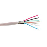 CableWholesale 11K4-56912SF Shielded Plenum Security Cable, White, 22/6 (22 AWG 6 Conductor), Stranded, CMP, Pullbox, 500 foot