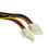CableWholesale 11W3-02210 4 Pin Molex to Floppy Power Y Cable, 5.25 inch Male to Dual 3.5 inch Female, 8 inch