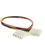 CableWholesale 11W3-04412 4 Pin Molex Cable, 5.25 inch Female to 5.25 inch Female, 12 inch