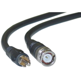 CableWholesale 11X1-02103 RG59U Coaxial BNC to RCA Video Cable, Black, BNC Male to RCA Male, 75 Ohm, 95% Braid, 3 foot