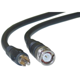 CableWholesale 11X1-02112 RG59U Coaxial BNC to RCA Video Cable, Black, BNC Male to RCA Male, 75 Ohm, 95% Braid, 12 foot
