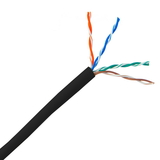 CableWholesale 11X6-022TH CAT5E, UTP, Bulk Cable, Solid, CMP/Plenum, 350MHz, 24 AWG, Black, 1000 ft
