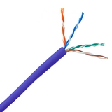 CableWholesale 11X6-041TH Cat5e Bulk Cable, Purple, Solid, UTP, CMP/Plenum, 24 AWG, 1000 ft