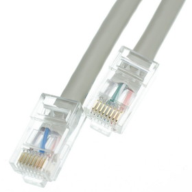 CableWholesale 11X8-121HD Plenum Cat6 Gray Ethernet Patch Cable, CMP, 23 AWG, Bootless, 100 foot