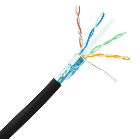 CableWholesale 11X8-522NH Plenum Cat6 Bulk Cable, Black, Solid, CMP, 23 AWG, Spool, 1000 foot