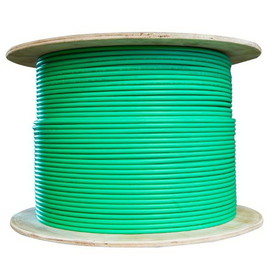 CableWholesale 11X8-551NH Plenum Cat6 Bulk Cable, Green, Solid, Shielded, CMP, 23 AWG, Spool, 1000 foot