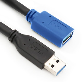 CableWholesale 12U3-02125 USB 3.0 Active Extension Cable, Type A Male / Type A Female, CMR, 25 Feet, Black
