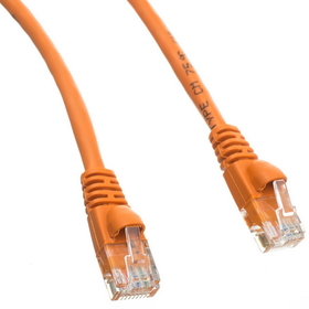 CableWholesale 13X6-03115 Cat6a Orange Ethernet Patch Cable, Snagless/Molded Boot, 500 MHz, 15 foot