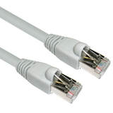 CableWholesale 13X6-52103 Shielded Cat6a Gray Ethernet Patch Cable, Snagless/Molded Boot, 500 MHz, 3 foot