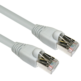 CableWholesale 13X6-52105 Shielded Cat6a Gray Ethernet Patch Cable, Snagless/Molded Boot, 500 MHz, 5 foot