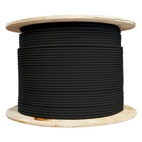 CableWholesale 13X6-522MH S/FTP Cat6a Ethernet Cable, Black, Stranded Copper, 26AWG, Spool - 1000 foot