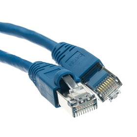 CableWholesale 13X6-56101 Shielded Cat6a Blue Ethernet Patch Cable, Snagless/Molded Boot, 500 MHz, 1 foot