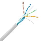 CableWholesale 13X6-591NH Bulk Shielded Cat6a White Ethernet Cable, 10 gig Solid,  500 Mhz, 23 AWG, Spool, 1000 foot