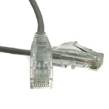 CableWholesale 13X6-62102 Cat6a Gray Slim Ethernet Patch Cable, Snagless/Molded Boot, 2 foot