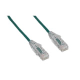 CableWholesale 13X6-65101 Slim Cat6a Green Copper Ethernet Cable, 10 Gigabit, Snagless/Molded Boot, 500 MHz, 1 foot