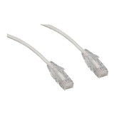 CableWholesale 13X6-69101 Slim Cat6a White Copper Ethernet Cable, 10 Gigabit, Snagless/Molded Boot, 500 MHz, 1 foot