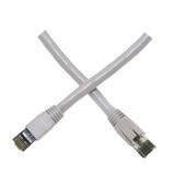 CableWholesale 13X8-52100.5 Cat8 Gray S/FTP Ethernet Patch Cable, Molded Boot, 40Gbps - 2000MHz, 4-Pair 24AWG Stranded Pure Copper, RJ45 Male, 6 inch