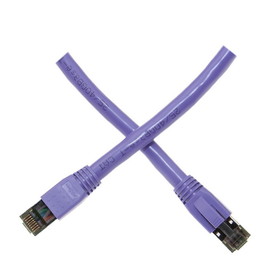 CableWholesale 13X8-54107 Cat8 Purple S/FTP Ethernet Patch Cable, Molded Boot, 40Gbps - 2000MHz, 4-Pair 24AWG Copper, RJ45 Male, 7 foot
