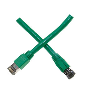 CableWholesale 13X8-55110 Cat8 Green S/FTP Ethernet Patch Cable, Molded Boot, 40Gbps - 2000MHz, 4-Pair 24AWG Copper, RJ45 Male, 10 foot