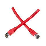 CableWholesale 13X8-57102 Cat8 Red S/FTP Ethernet Patch Cable, Molded Boot, 40Gbps - 2000MHz, 4-Pair 24AWG Stranded Pure Copper, RJ45 Male, 2 foot