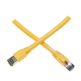 CableWholesale 13X8-58100.5 Cat8 Yellow S/FTP Ethernet Patch Cable, Molded Boot, 40Gbps - 2000MHz, 4-Pair 24AWG Copper, RJ45 Male, 6 inch