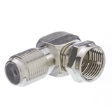 CableWholesale 200-107 F-pin Right Angle Adapter, F-pin Female to F-pin Male