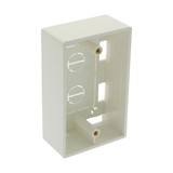 CableWholesale 300-626WH Surface mount box, single gang, white, includes mounting screws and double sided adhesive pad