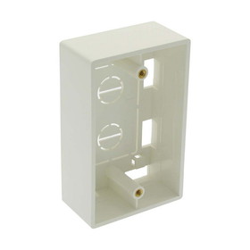 CableWholesale 300-626WH Surface mount box, single gang, white, includes mounting screws and double sided adhesive pad