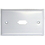 CableWholesale 301-1-9 Wall Plate, White, 1 Port fits DB9 or HD15 (VGA), Painted Stainless Steel