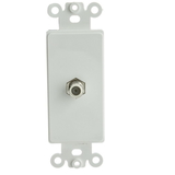 CableWholesale 301-1000 Decora Wall Plate Insert, White, F-pin Coaxial Coupler, F-Pin Female