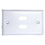 CableWholesale 301-2-9 Wall Plate, White, 2 Port DB9 / HD15 (VGA), Single Gang, Painted Stainless Steel
