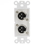 CableWholesale 301-2006 Decora Wall Plate Insert, White, Dual XLR Male to Solder Type