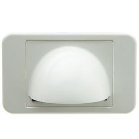 CableWholesale 301-6001 Wall Plate Insert, White, Brush Cable Pass Through